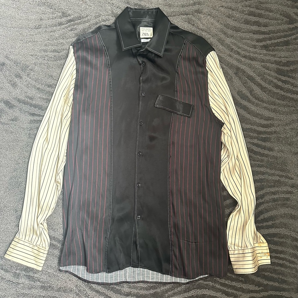 COPY - Multi Stripe Satin shirt